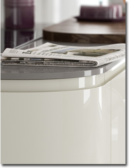 lucente cream handleless kitchen door