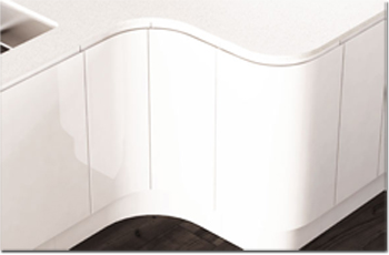 lucente white curved doors