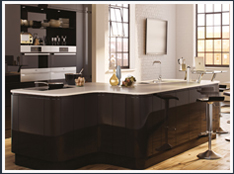 Lucent Black Handle-less kitchen